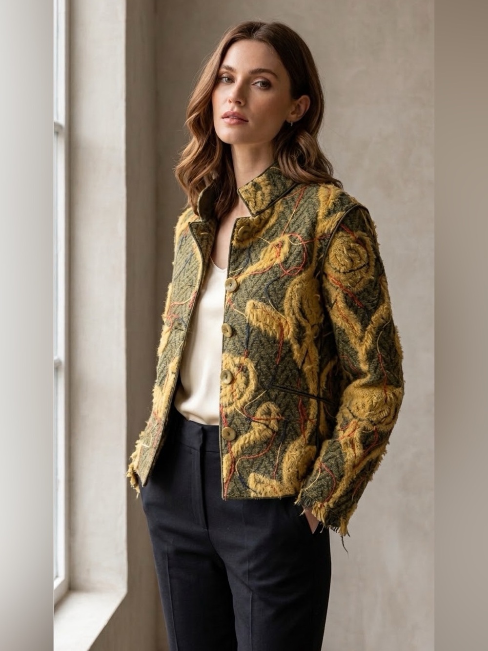 Treadle Design Wool Blend Jacket XS